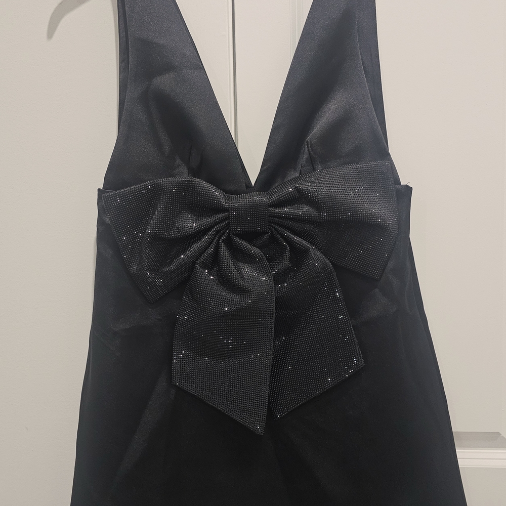 Zara Black Kids Dress with Sparkling Bow